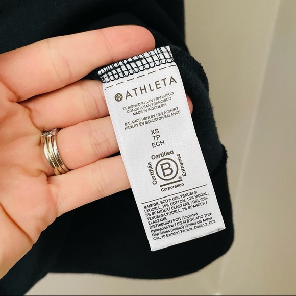 Athleta Pullover Sweater Black Sz XS - Picture 5 of 8